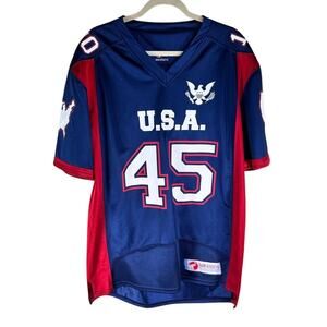 GOP Jerseys USA 45 Rubio Patriotic Jersey Size Large Red White Blue Florida